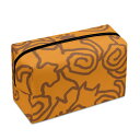 お得なクーポン 送料無料 ねこのひげあつめ。うずうずかにゃくさ模様 おれんじ(コスメバッグ) コスメバッグ ユニセックス バッグ 動物 猫 オレンジ ねこ ポーチ 唐草模様風 nanaronnicoron