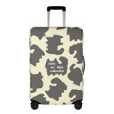 お得なクーポン 送料無料 ねこのひげあつめ。ぐれーろご~ず くりーむ(スーツケースカバー) スーツケースカバー ユニセックス アクセサリー 動物 猫 ねこ グレー バッグ ポーチ ケース