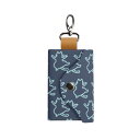 お得なクーポン 送料無料 ねこのひげあつめ。戦う猫:ネイビー(キーケース) キーケース ユニセックス アクセサリー 動物 猫 ねこ バッグ ポーチ ケース ネイビー nanaronnicoron ★★★