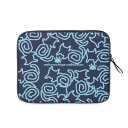 お得なクーポン 送料無料 ねこのひげあつめ。うずうずかにゃくさ模様 ネイビー(アイパッドケース) アイパッドケース ユニセックス バッグ 動物 猫 ねこ ケース ネイビー 唐草模様風