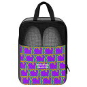 お得なクーポン 送料無料 ねこのひげあつめ。レイカラパターンターコイズブルー(シューズバッグ) シューズバッグ ユニセックス バッグ 動物 猫 ねこ ケース レインボー タンブラー