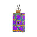 お得なクーポン 送料無料 ねこのひげあつめ。レイカラパターンターコイズブルー(キーケース) キーケース ユニセックス アクセサリー 動物 猫 ねこ バッグ ケース レインボー タンブラー