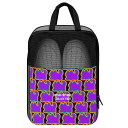 お得なクーポン 送料無料 ねこのひげあつめ。レイカラパターンブラック(シューズバッグ) シューズバッグ ユニセックス バッグ 動物 猫 ねこ ポーチ ケース スニーカー レインボー