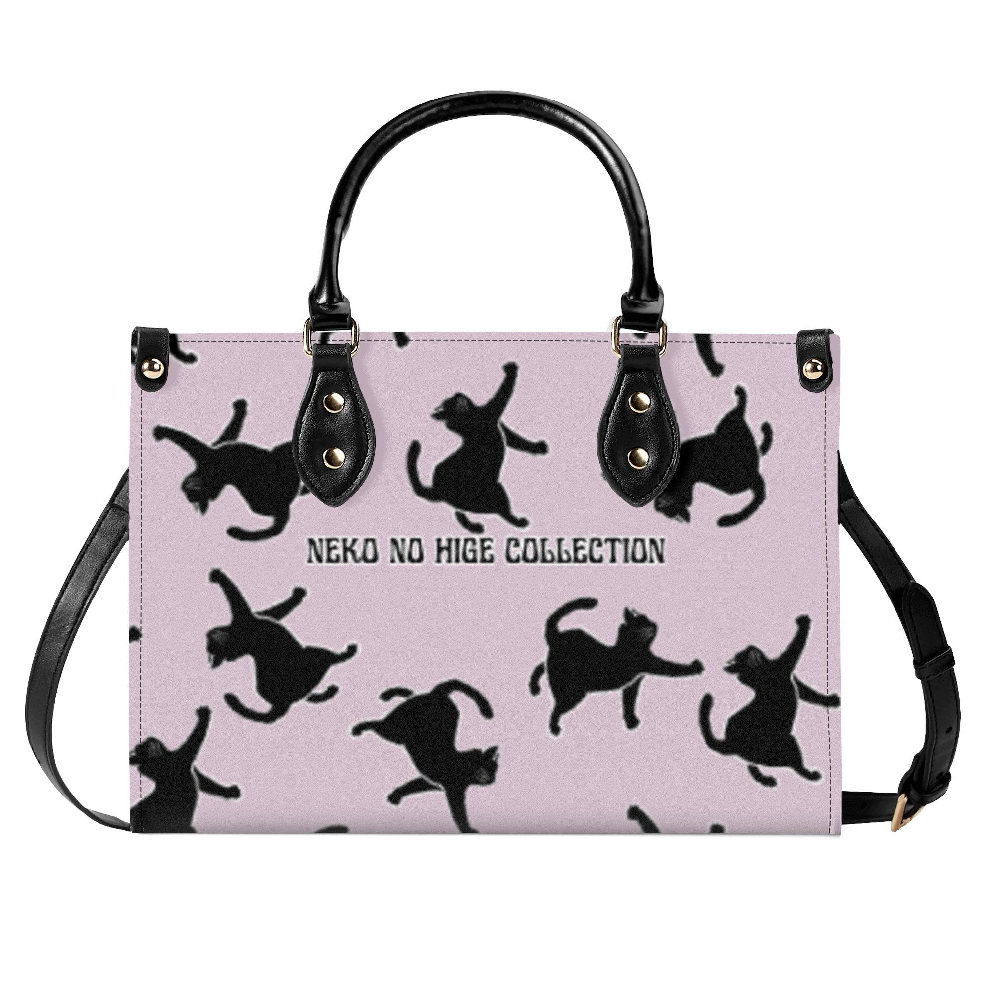 お得なクーポン 送料無料 ダンスネコヒゲノスケザエモン（クロぴんく）:ネコノヒゲアツメ 本革ハンドバ..