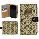 お得なクーポン 送料無料 フェンス登りpatternモノ:ねこのひげあつめ。(手帳型スマホケース ブラウン) 手帳型スマホケース ブラウン ユニセックス アクセサリー 動物 猫 ねこ バッグ ポーチ