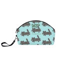 お得なクーポン 送料無料 ねこのひげあつめ・すけぼーごろごろがらがらねこねこパターン(丸型コスメポーチ) 丸型コスメポーチ レディース バッグ 動物 猫 ねこ スケボー ポーチ ケース