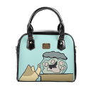 お得なクーポン 送料無料 ねこのひげあつめ。くろでめちゃん逃げて~パターン(2WAYショルダーバッグ) 2WAYショルダーバッグ レディース バッグ 動物 猫 ねこ 金魚 金魚鉢 nanaronnicoron ★★★