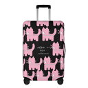 お得なクーポン 送料無料 ねこのひげあつめ。どうしてこうなった?くろぴんく(スーツケースカバー) スーツケースカバー ユニセックス アクセサリー 動物 ピンク 猫 ねこ ブラック