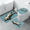 お得なクーポン 送料無料 ベリーアップブリス - チルキャットモード発動(トイレマットセット) トイレマットセット ユニセックス ホームデコレーション 動物 猫...