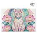 お得なクーポン 送料無料 蓮の花に囲まれたピンクのトラ猫(ジグソーパズル1000ピース) ジグソーパズル1000ピース ユニセックス アクセサリー 動物 猫 パズル ギフト 贈り物 知育 頭の体操