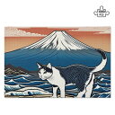 お得なクーポン 送料無料 浮世絵風の富士山と猫(ジグソーパズル1000ピース) ジグソーパズル1000ピース ユニセックス アクセサリー 動物 猫 和風 パズル ギフト 贈り物 知育 頭の体操