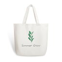 お得なクーポン 送料無料 Summer Grow(コットントートバッグ) コットントートバッグ ユニセックス バッグ 全て アート かわいい イラスト 植物 緑 爽やか 夏 モダン レトロポップ Smmer tokomoro
