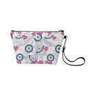 お得なクーポン 送料無料 和傘に咲く花(コスメポーチ) コスメポーチ ユニセックス バッグ 全て ピンク ブルー 和風 和柄 傘 和モダン 和ポップ umbrella tokomoro ★★★