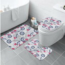 お得なクーポン 送料無料 和傘に咲く花(トイレマットセット) トイレマットセット ユニセックス ホームデコレーション 全て ピンク ブルー 和風 和柄 傘 和モダン 和ポップ umbrella tokomoro