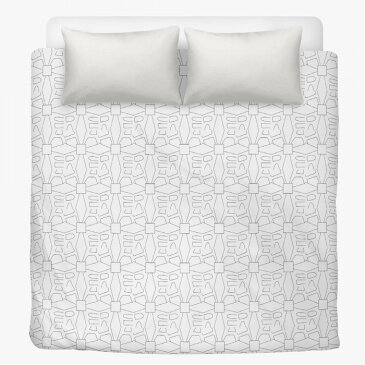 【送料無料】 BONATHIA 布団カバーセット Queenサイズ 寝具 3点セット 快眠 熟睡 暖かい おしゃれ 布団カバー1枚 枕カバー2枚 丸洗いOK 軽量 3サイズ HARE HARE.ロゴ White