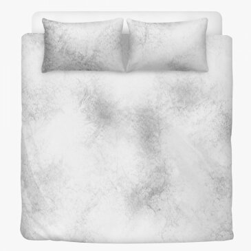 【送料無料】 BONATHIA 布団カバーセット Queenサイズ 寝具 3点セット 快眠 熟睡 暖かい おしゃれ 布団カバー1枚 枕カバー2枚 丸洗いOK 軽量 3サイズ cut ホワイト&グレー