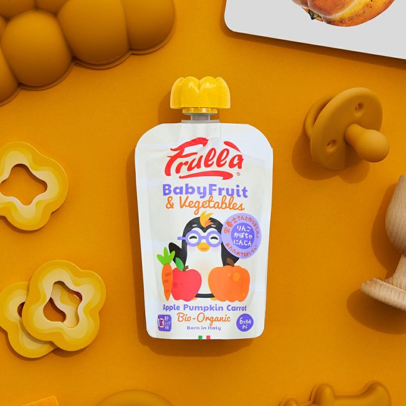 ベビーフルーツ＆ベジタブル スムージー りんご にんじん かぼちゃ BabyFruit＆Vegetables BabyFruit オーガニック 砂糖不使用 甘味料不使用 保存料不使用 ダイエット 健康 果実 子供 ヘルシー 赤ちゃん 離乳食 フルーツ ベビーフード 果物 frullaフルーツ 離乳食果物 野菜