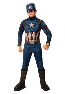 【店内全品P5倍】デラックス アベンジャーズ: Endgame 男の子s Captain America コスチューム ハロウィン 子ども コスプレ 衣装 仮装 こども イベント 子ども パーティ ハロウィーン 学芸会