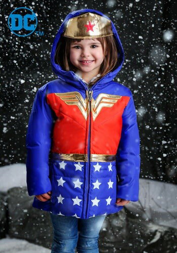 Girls Wonder Woman Puffer Coat ϥ Ҥɤ ץ   ɤ ٥ Ҥɤ ѡƥ ...