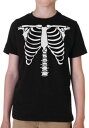 ボーイズ Skeleton コスチューム T-Shirt ハロウィン 子ども コスプレ 衣装 仮装 こども イベント 子ども パーティ ハロウィーン 学芸会 学園祭 学芸会 ショー お遊戯会 二次会 忘年会 新年会 歓迎会 送迎会 出し物 余興 誕生日 発表会