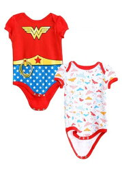 Girls Wonder Woman 新生児 Onesie 2-Pack ハロウィン 子ども コスプレ 衣装 仮装 こども イベント 子ども パーティ ハロウィーン 学芸会 学園祭 学芸会 ショー お遊戯会 二次会 忘年会 新年会 歓迎会 送迎会 出し物 余興 誕生日 発表会