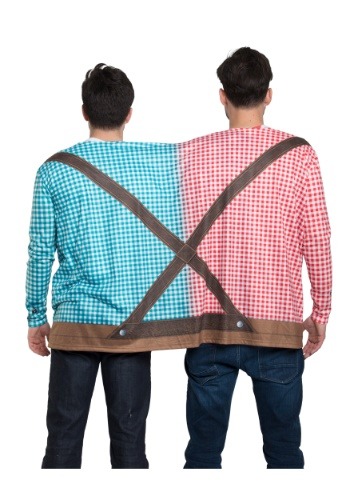 Oktoberfest Long Sleeve 2 Person Tee ハロウィン メンズ コスプレ 衣装 男性 仮装 男性用 イベント パーティ ハロウィーン 学芸会 — vista 2