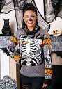 Ripped Open Skeleton 大人用 Halloween Sweater ハロウィン メンズ コスプレ 衣装 男性 仮装 男性用 イベント パーティ...
