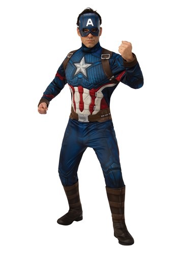 楽天Mars shopデラックス アベンジャーズ Endgame Captain America Men's コスチューム ハロウィン メンズ コスプレ 衣装 男性 仮装 男性用 イベント パーティ ハロウィーン 学芸会