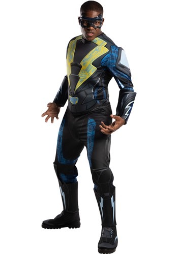 ブラック Lightning 大人用 デラックス コスチューム ハロウィン メンズ コスプレ 衣装 男性 仮装 男性用 イベント パーティ ハロウィーン 学芸会