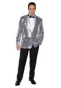 Silver Sequin コスチューム Jacket ハロウィン メンズ コスプレ 衣装 男性 仮装 男性用 イベント パーティ ハロウィーン 学芸会
