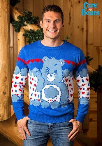 Grumpy Bear 大人用 ケアベア Ugly Christmas Sweater ハロウィン メンズ コスプレ 衣装 男性 仮装 男性用 イベント パーティ ハロウィーン 学芸会