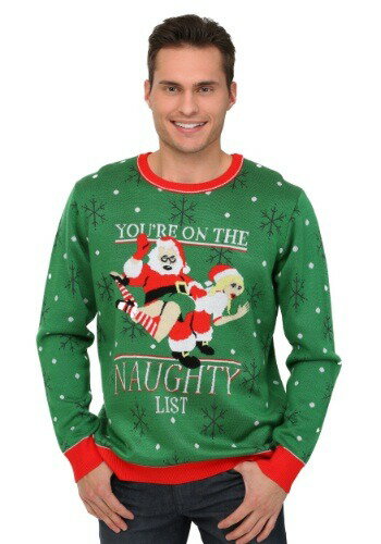 Naughty List Ugly Christmas Sweater ϥ  ץ     ٥ ...