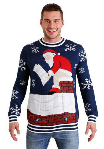 Men's Tipsy Elves Roof Santa Ugly Christmas Sweater ϥ  ץ  ...