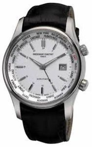 フレデリック・コンスタントウォッチ Frederique Constant Men's FC255S6B6 Classic Silver Dual Time Zone Dial Watch スイス 時計 ウォッチ とけい 腕時計 コレクション ブランド 男性用