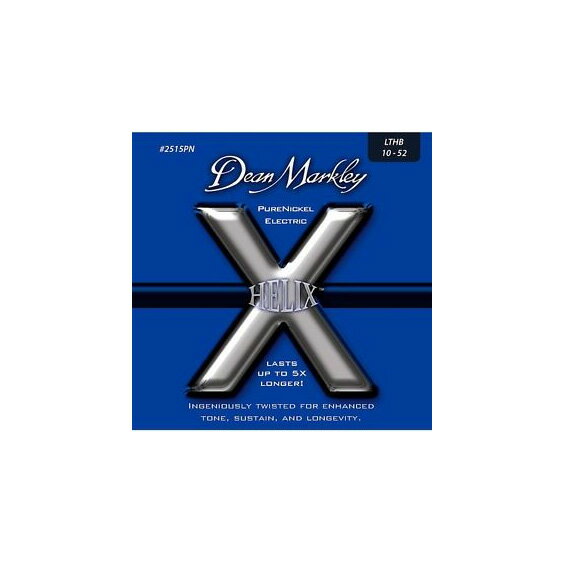 ディーン Dean Markley Helix Pure Nickel Light Top Heavy Bottom Elec Guitar Strings 10-52