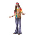 RETRO MEN'S HIPPIE コスプレ コスチューム 大人用 メンズ 男性用 衣装 ドレス ワンピース 仮装 衣装 忘年会 パーティ 学園祭 文化祭 学祭