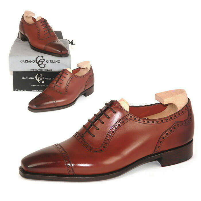 ガジアーノ＆ガーリング Gaziano & Girling 革靴 メンズ 本革 本皮 茶 ST JAMES II IN VINTAGE CHERRY CALF - TG73　ブランド | メンズ革靴 メンズシューズ 靴 おしゃれ カジュアル 紳士靴 ビジネス ビジネスシューズ 高級 通勤 レザー 内羽根 外羽根