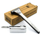 parker インジェクター 剃刀 調整可能 | 一枚刃 ステンレス製 カミソシェービング 髭剃り 男性 メンズ パーカー ボディ かみそり 剃刀 替え刃 うで...