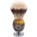 【最高峰】 parker シェービング ブラシ 100% シルバーチップ アナグマ 毛 スタンド付き | 髭剃り ひげ ヒゲ カミソリ ボディ 剃刀 理容 うで...