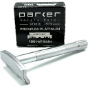 parker ソロエッジ シングルエッジ 安全カミソリ 替刃 100 枚 付き | 一枚刃 t字カミソリ ボディ かみそり 剃刀 替え刃 うで 髭剃り 男性 女...