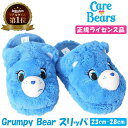 【楽天1位獲得】 CareBears ケアベア グッズ Grumpy Bear グランピーベア スリッパ もこもこ | 大人用 コスプレ 衣装 仮装 小道具 お...