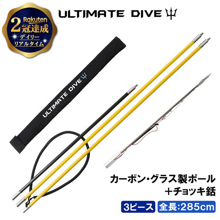 【楽天2冠達成】 Ultimate Dive 銛 4点セット カーボンファイバー チョッキ銛 3ピー ...