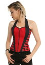 Harley Quinn Reversible Corset ジョーカー クリスマス ハロウィン コスプレ 衣装 仮装 小道具 おもしろい イベント パーティ ハロウィーン 学芸会