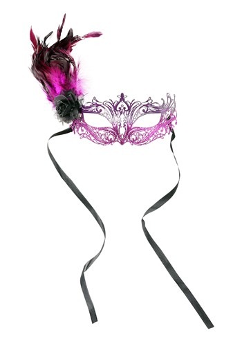 商品内容・Maskサイズ表サイズinch商品説明・Molded plastic mask covers upper half of face・Elastic and hook & loop fastener band around back of head・Glitter swirls， upright feathers at right sidePurple Feather Masquerade マスク ハロウィン コスプレ 衣装 仮装 小道具 おもしろい イベント パーティ ハロウィーン 学芸会