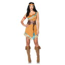 ハロウィン コスプレ POCAHONTAS レディース 大人用 | コスチューム 女性 レディス 仮装 ハロウィーン ハロウイン ハローウイン イベント パーティ ポカホンタス ワンピース インディアン 先住民 民族衣装 在庫処分