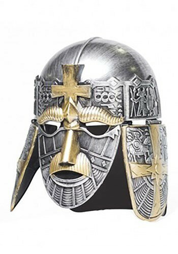 Silver Crusader Helmet for 大人用s ハロウィン コスプレ 衣装 仮装 小道具 おもしろい イベント パーティ ハロウィ…