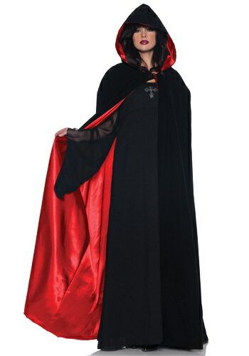 デラックス Velvet マント ケープ w/ レッド Satin Lining ハロウィン コスプレ 衣装 仮装 小道具 おもしろい イベント パーティ ハロウィーン 学芸会