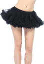 Women's Puffy ブラック Chiffon Petticoat ハロウィン コスプレ 衣装 仮装 小道具 おもしろい イベント パーティ ハロウィーン 学芸会