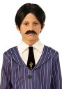 The Addams Family チャイルド Gomez ウィッグ and Mustache アクセサリー ハロウィン コスプレ 衣装 仮装 小道具 おもしろ...