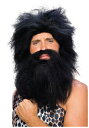 ブラック Prehistoric ウィッグ and Beard ハロウィン コスプレ 衣装 仮装 小道具 おもしろい イベント パーティ ハロウィーン 学芸会
